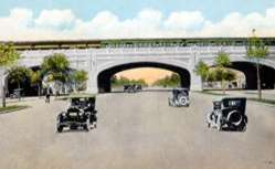 brighton beach line arch over ocean parkway, brooklyn