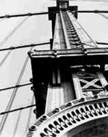 photograph of manhattan bridge, brooklyn, by berenice abbott